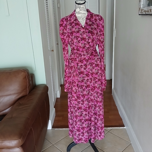 DIANE VON FURSTENBERG Phoenix printed mesh midi wrap dress - Picture 3 of 11